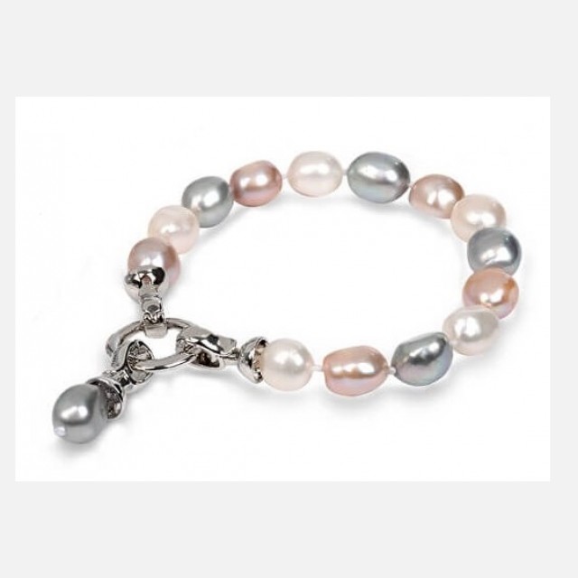 Pearl bracelet with removable pendant 2in1