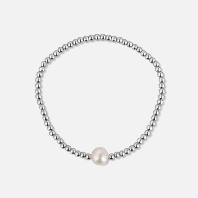 Pružný náramek s perlou