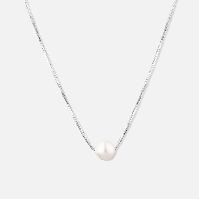 Náhrdelník s bílou mořskou perlou Akoya