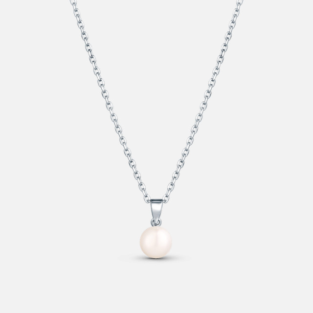 Jemný perlový náhrdelník na řetízku